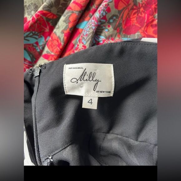 Milly black and white halter dress 4 - Picture 5 of 5